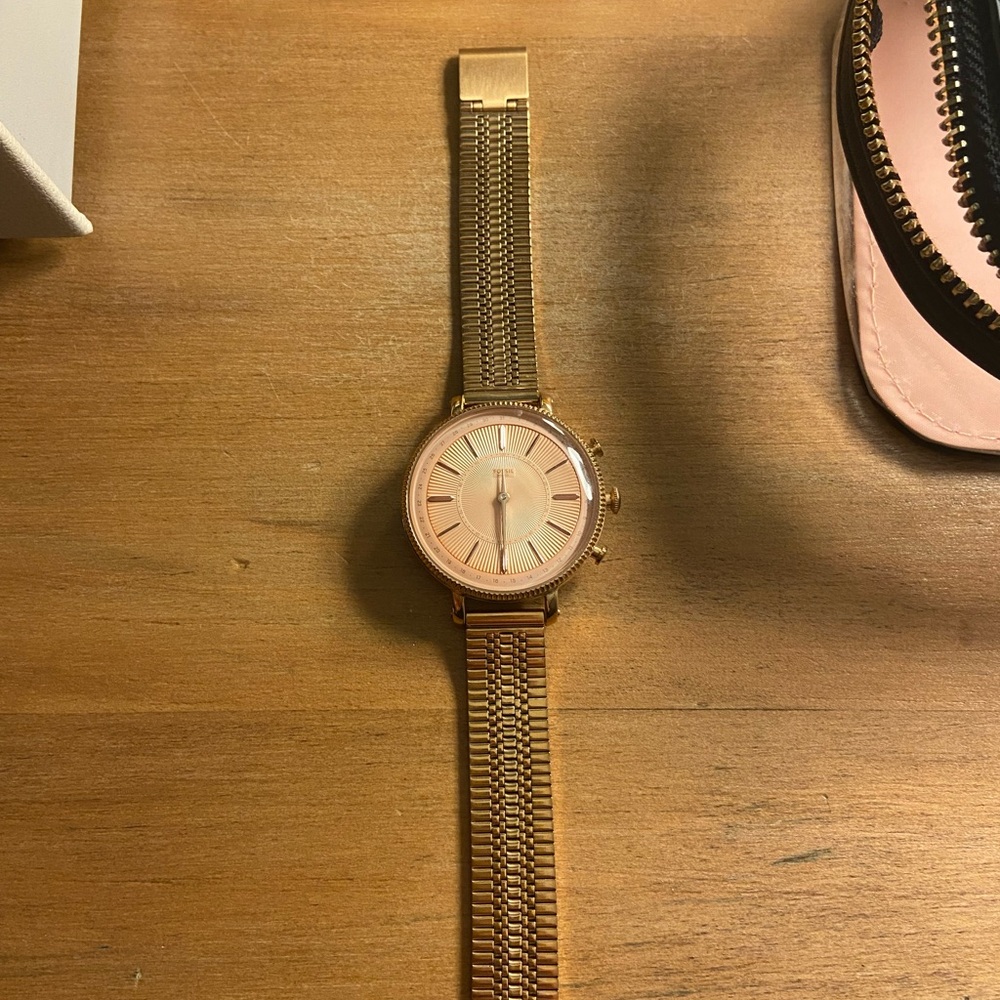 Fossil Rose Gold Mesh Strap Smart Watch
